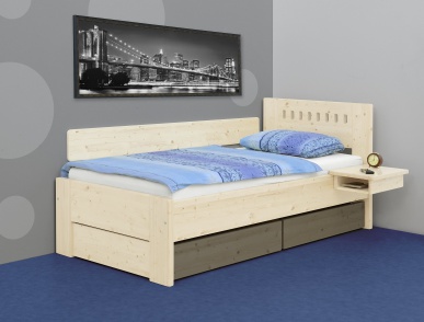 Postel Orion jednolůžko smrk čelo č.4