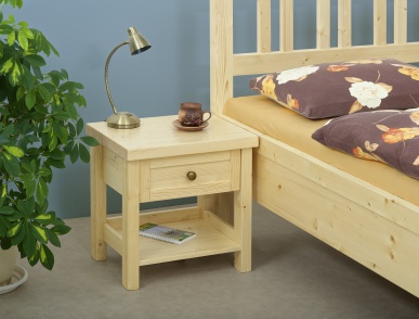 Noční stolek Pegas smrk jedna zásuvka